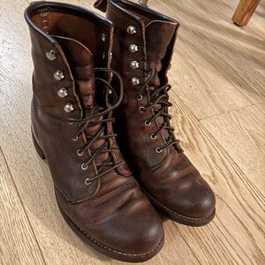 Red Wing  Women’s Brown Leather Lace-Up Boots